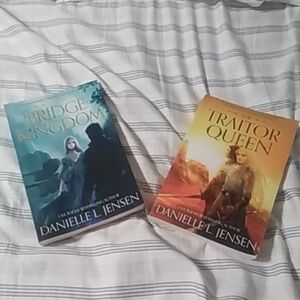 Bridge of Kingdom & The Traitor Queen paperback set - teal and orange covers